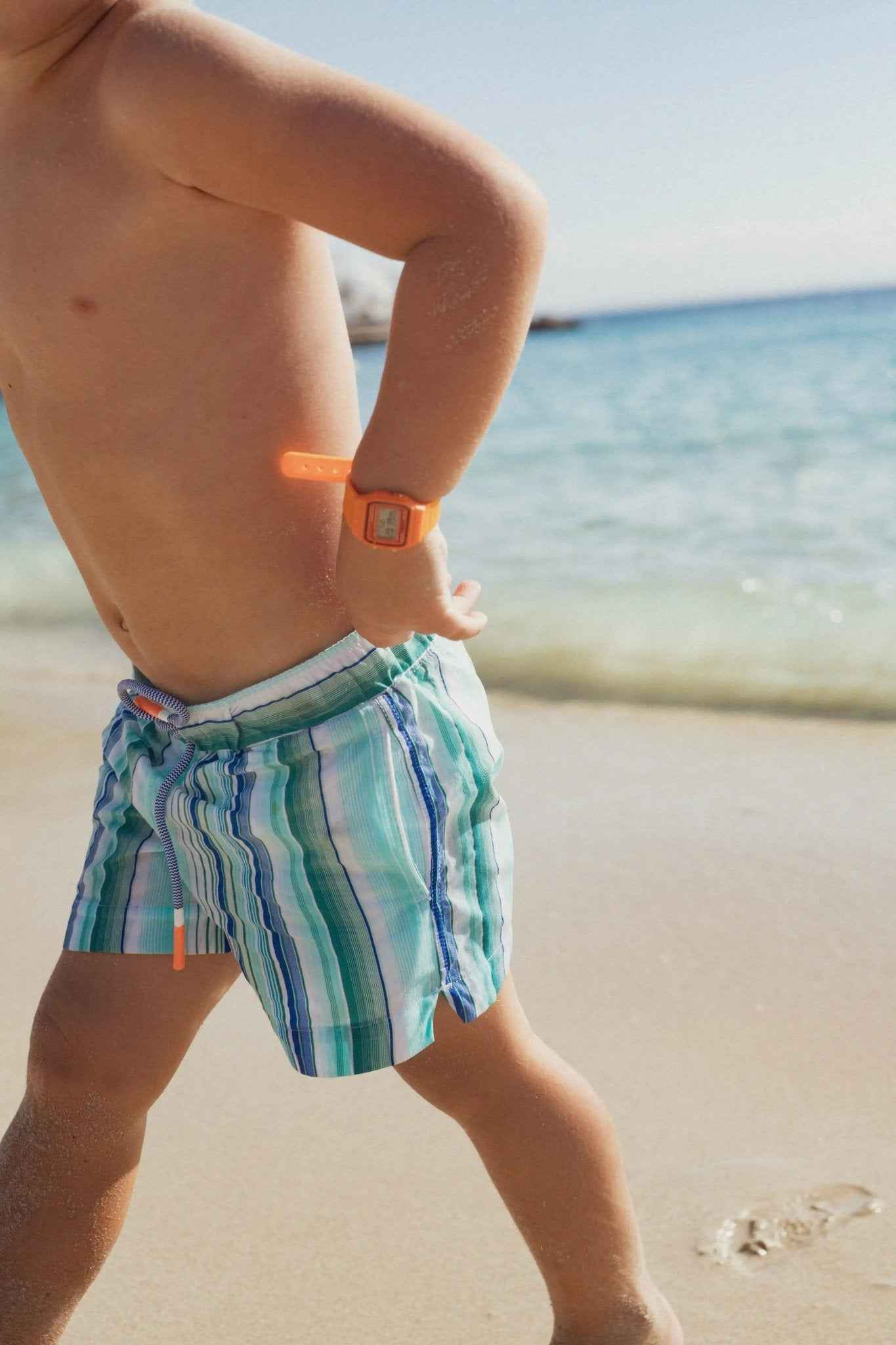 Short de bain garçon, rayures | LAGOON