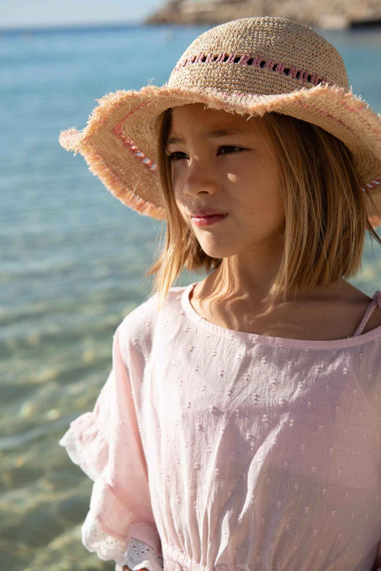Chapeau de plage fille, raphia | CHAPEAU JASMINE