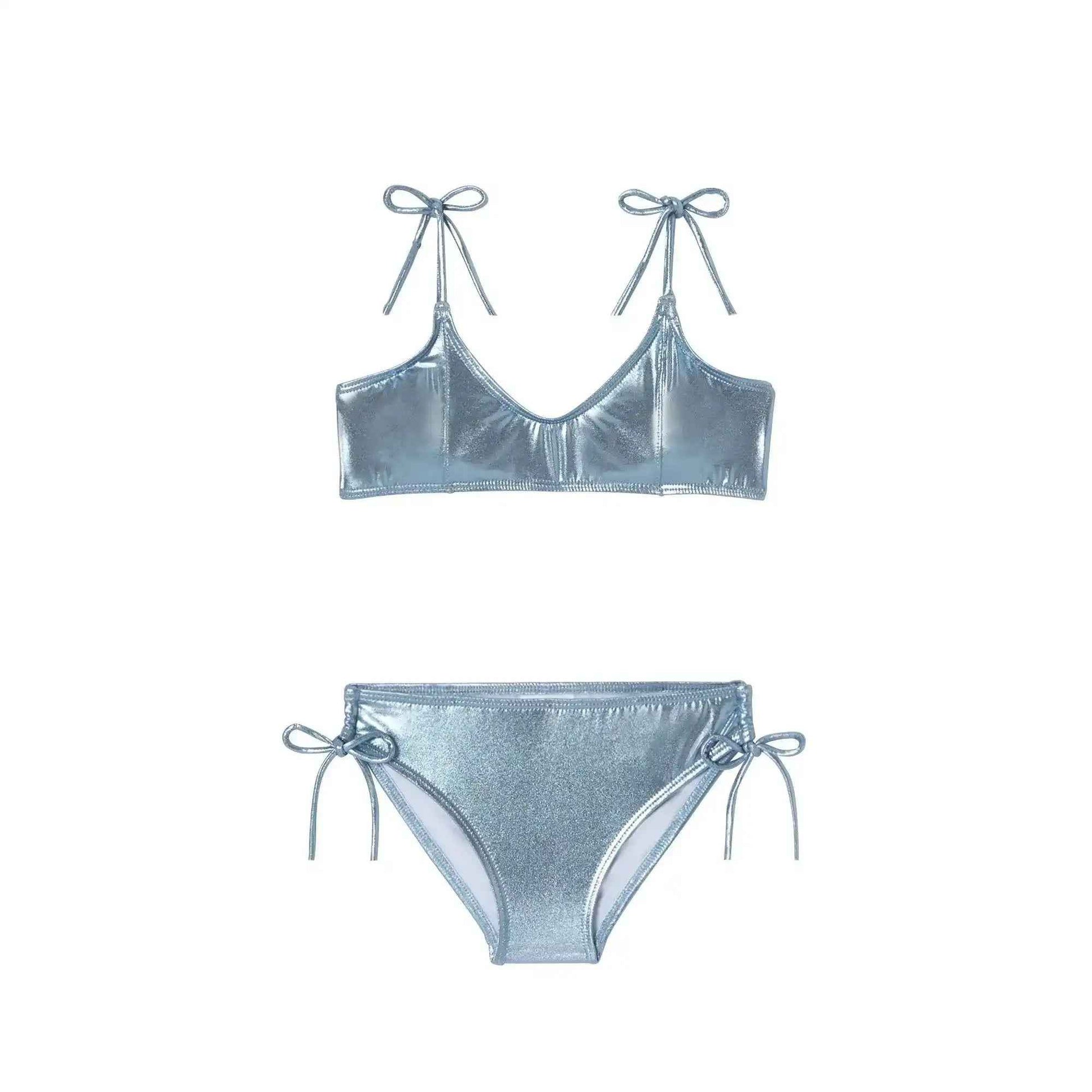 Maillot de bain deux pièces fille, ciel iridescent | SORBET 2P