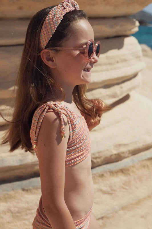 Serre-tête en tweed corail | COCO