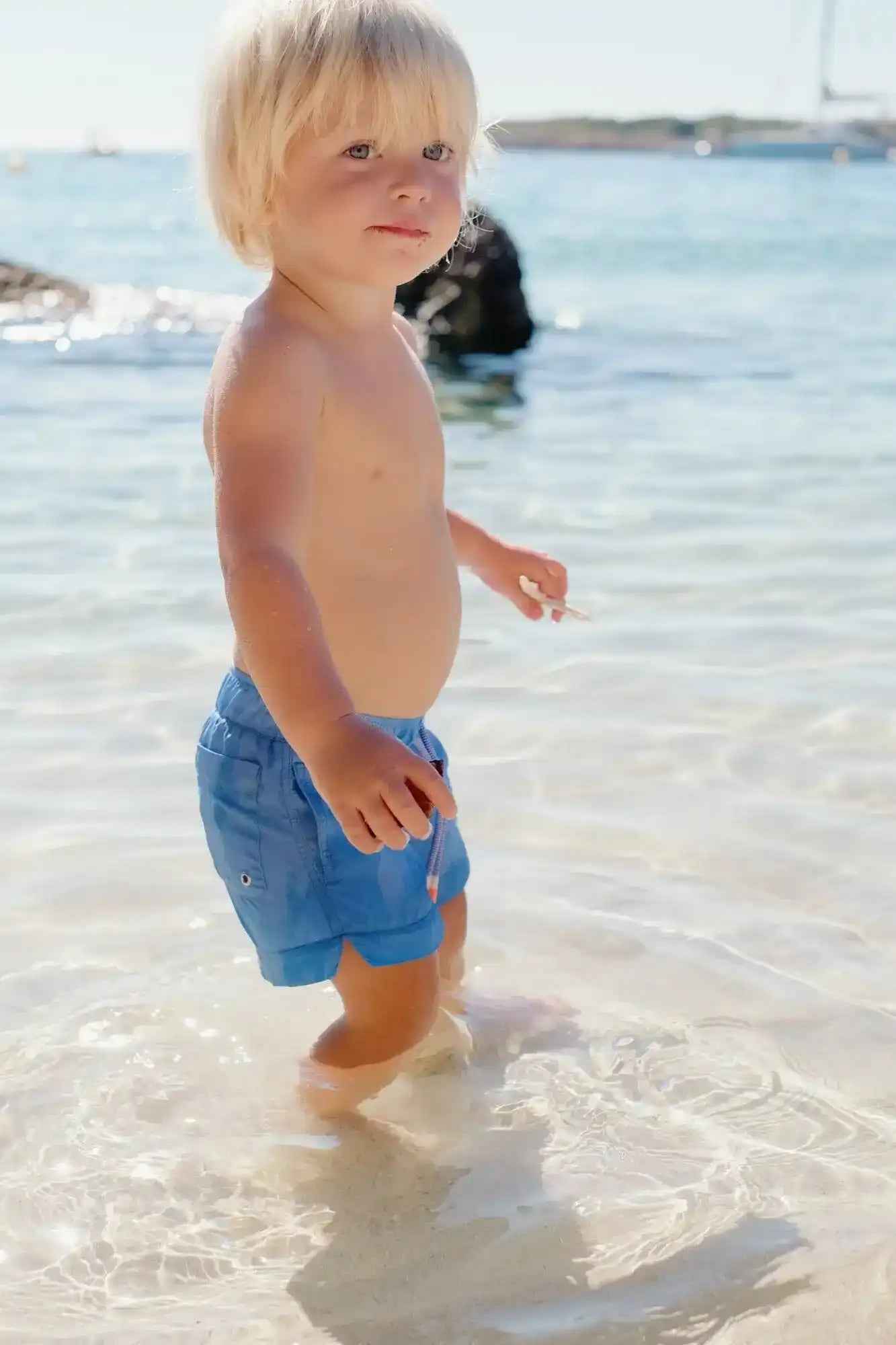 Short de bain garçon bleu ciel | CAPRI