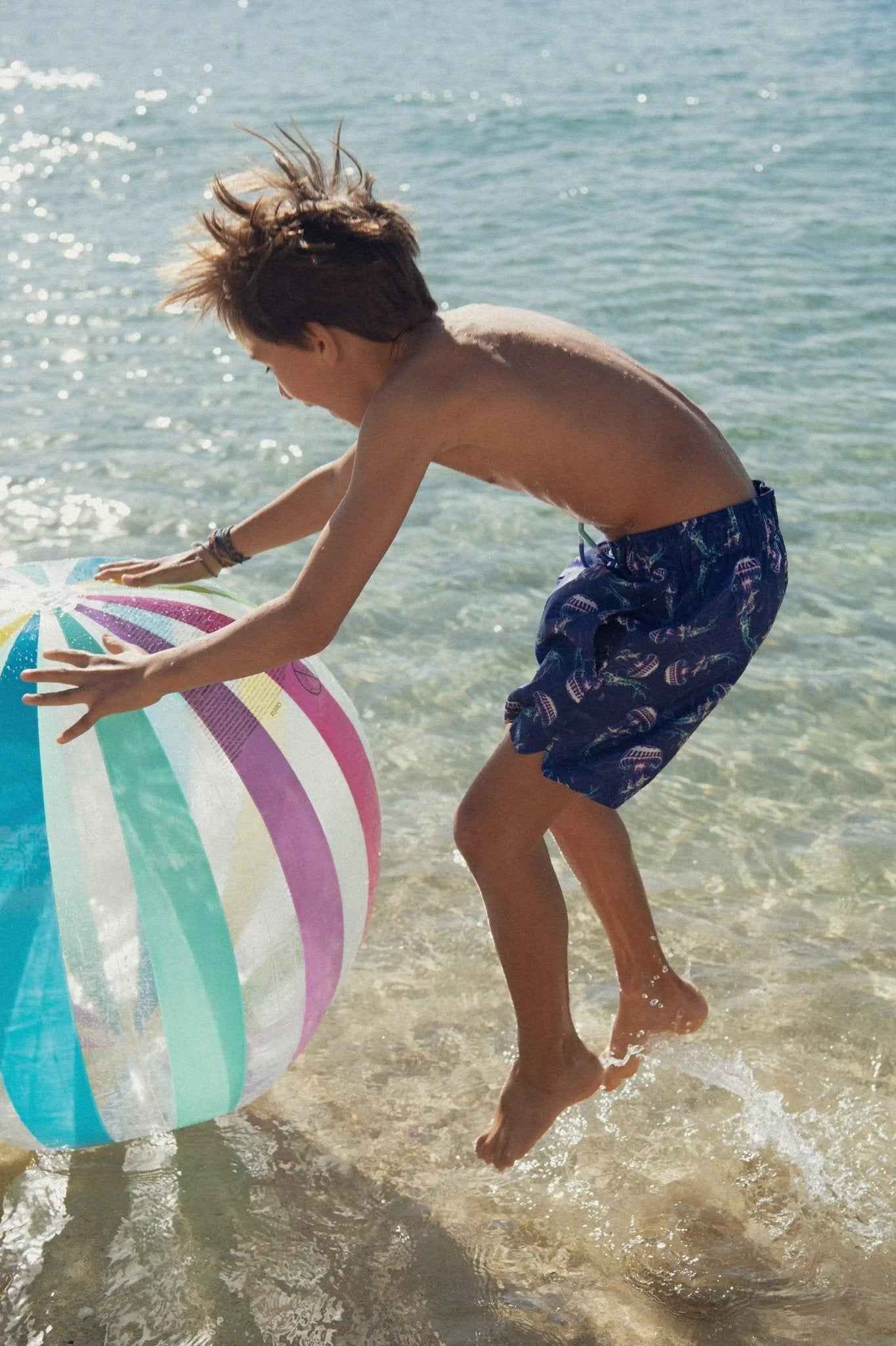 Short de bain garçon, imprimé bleu | JELLYFISH